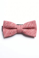 Papillon da uomo in tweed rosa