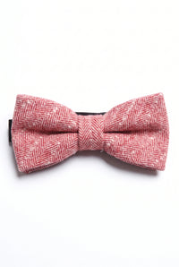 Papillon da uomo in tweed rosa