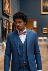 Papillon da uomo in tweed rosa