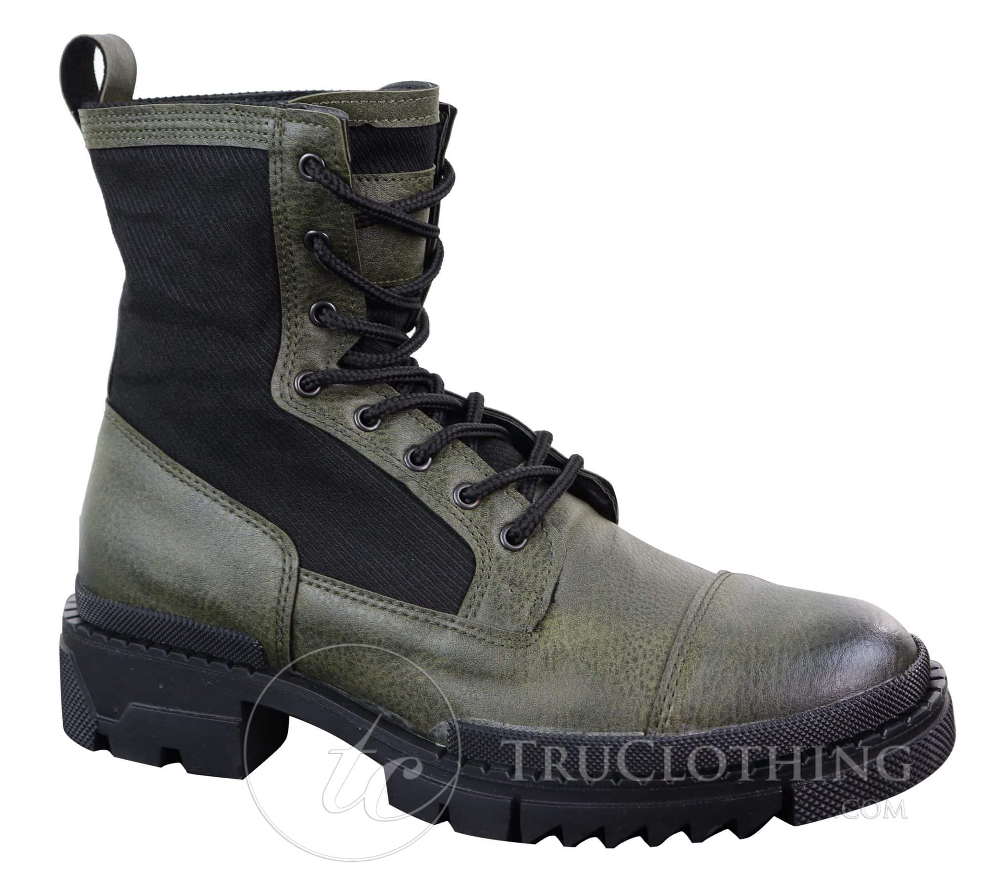 Mens PU Leather Ankle Boots