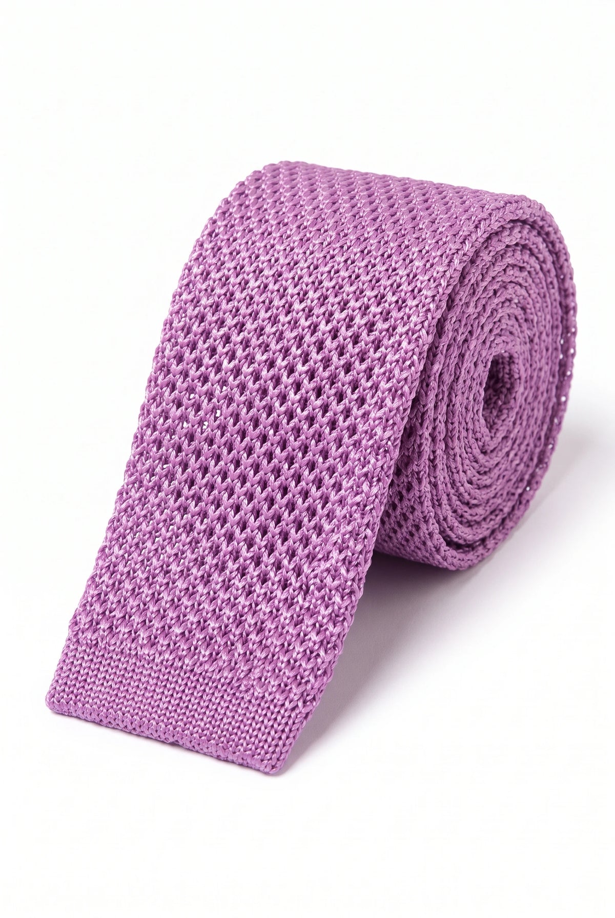 Cravatta da uomo in poliestere a maglia viola