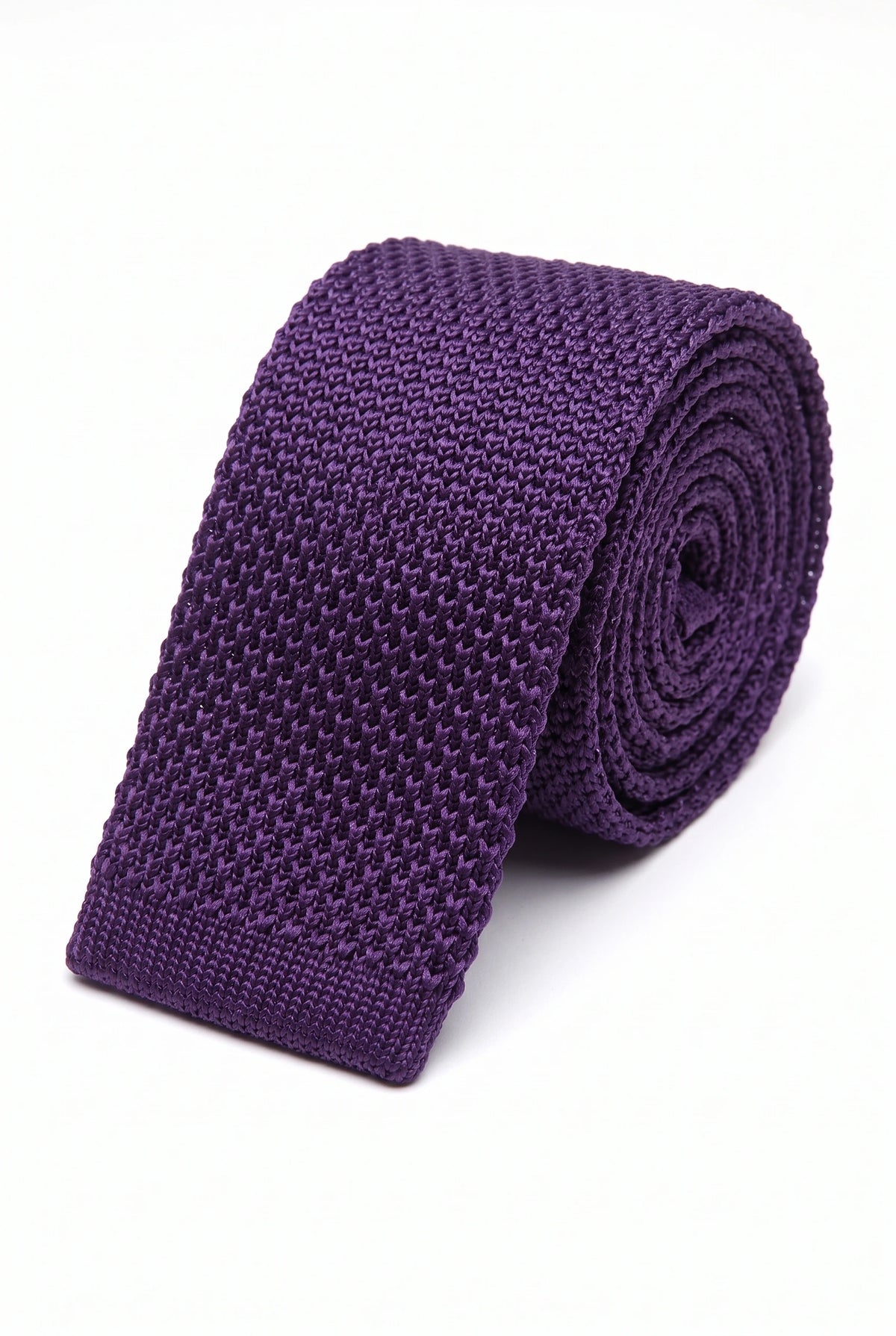 Cravatta da uomo in maglia viola