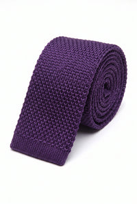Cravatta da uomo in maglia viola