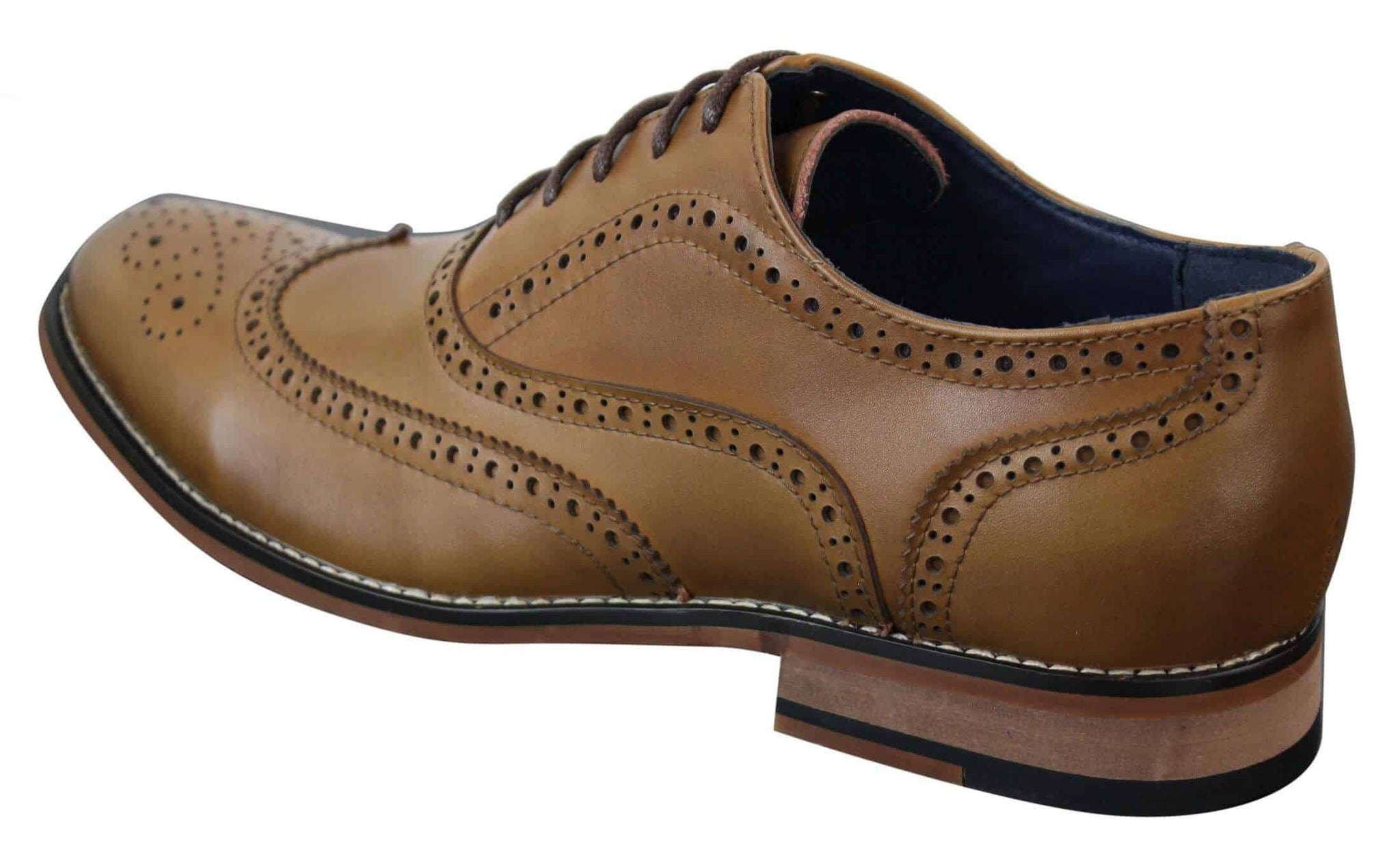 Mens Real Leather Laced Gatsby Brouges Smart Designer Retro Vintage Shoes