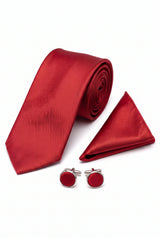 Set di cravatte rosse da uomo