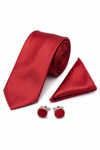 Set di cravatte rosse da uomo