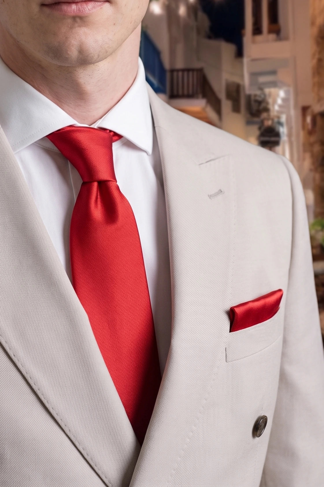 Set di cravatte rosse da uomo