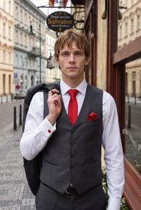 Set di cravatte rosse da uomo