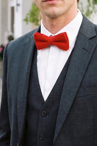Papillon da uomo in tweed rosso