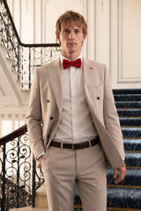 Papillon da uomo in tweed rosso