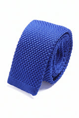 Cravatta da uomo in maglia blu royal