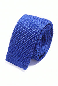 Cravatta da uomo in maglia blu royal