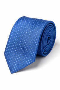Cravatta da uomo blu royal in tessuto testurizzato