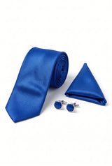 Set di cravatte da uomo blu royal