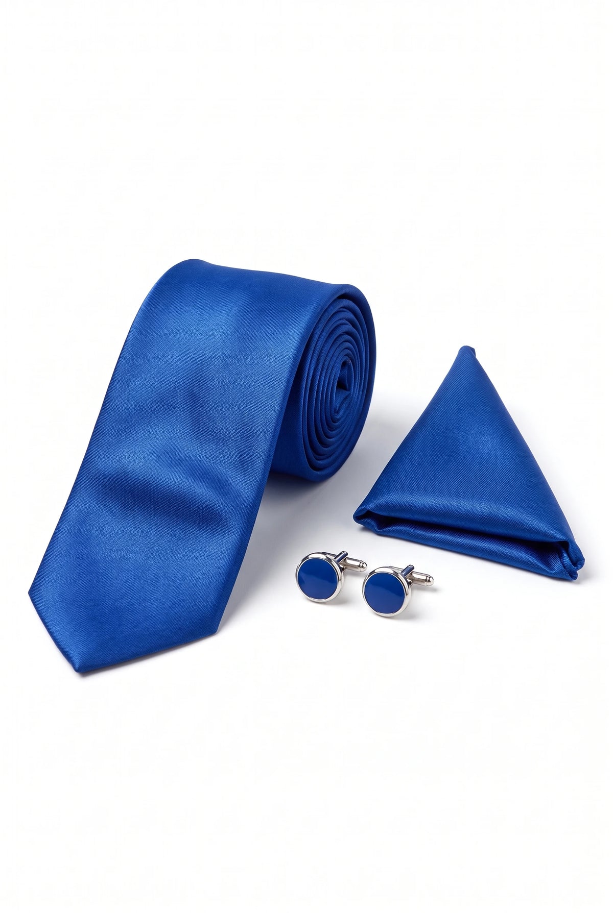 Set di cravatte da uomo blu royal