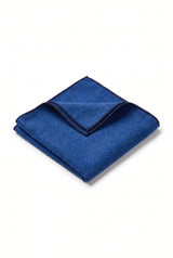 Fazzoletto da taschino da uomo in misto lana tweed blu royal
