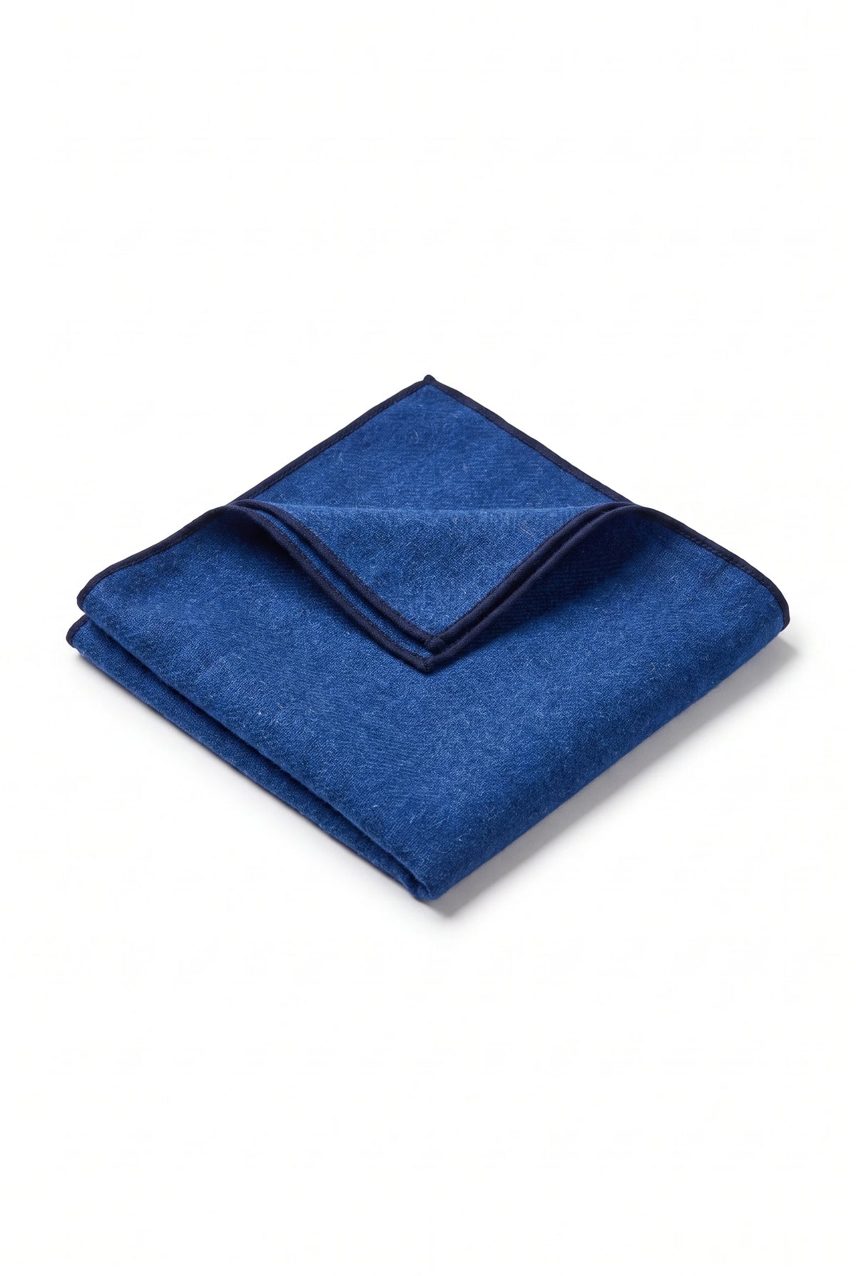 Fazzoletto da taschino da uomo in misto lana tweed blu royal
