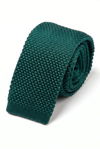 Cravatta da uomo in maglia verde salvia