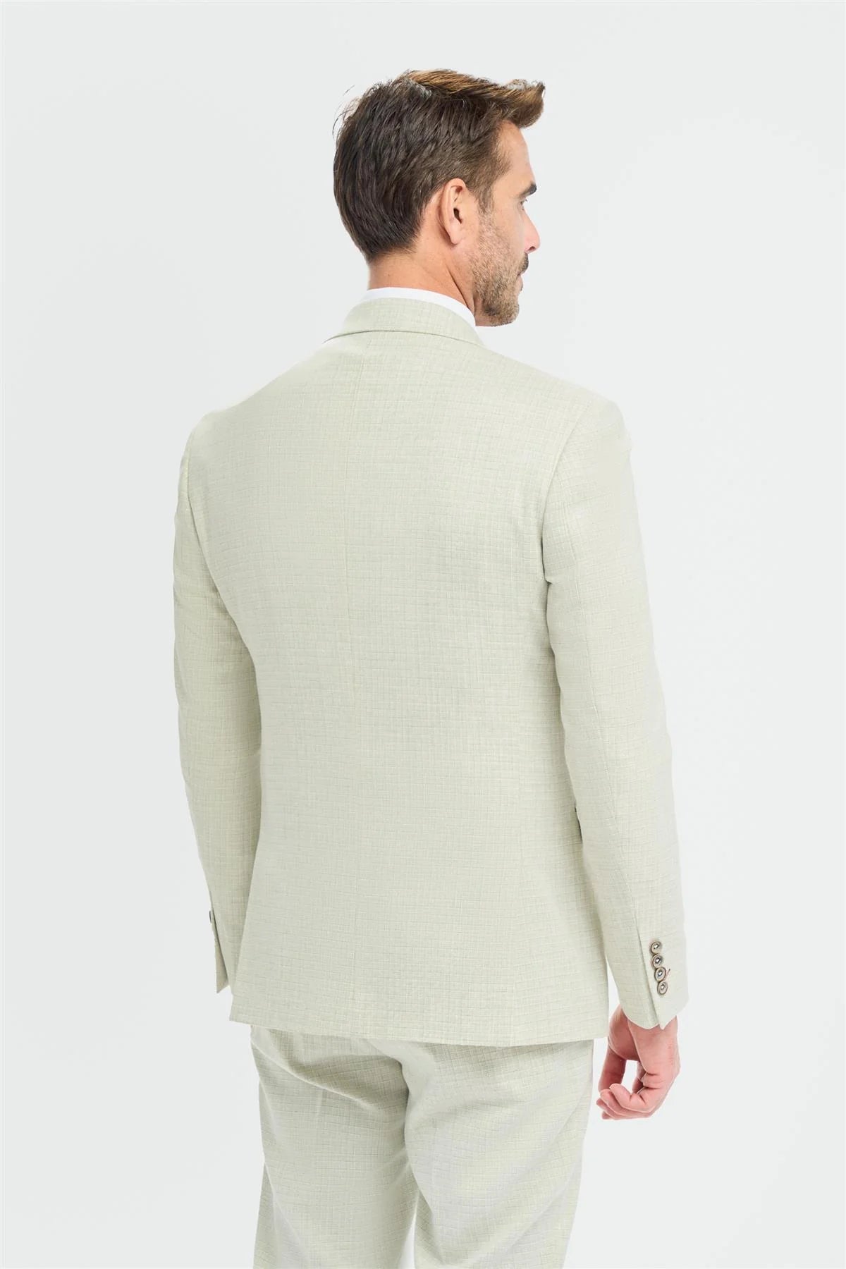 Blazer su misura verde salvia da uomo