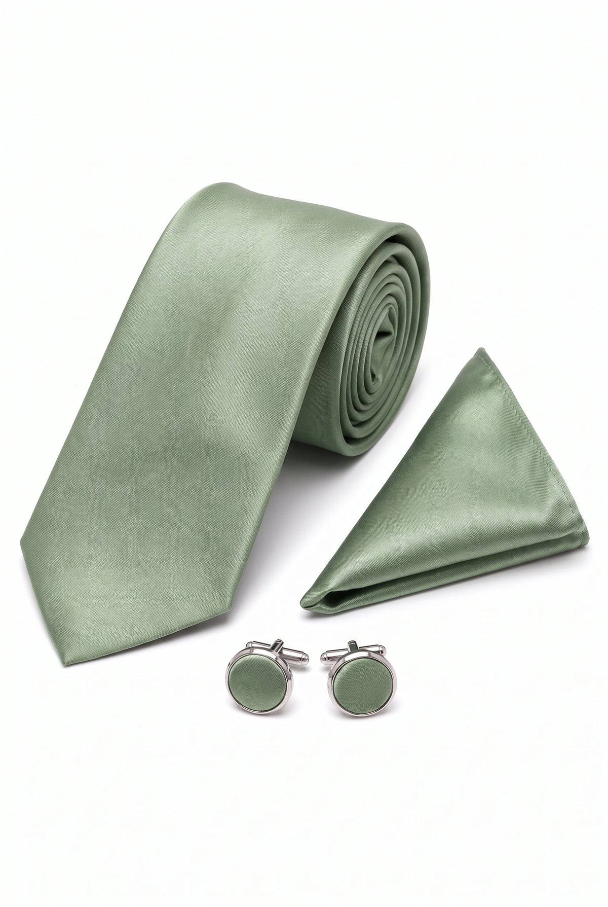 Set di cravatte da uomo verde salvia