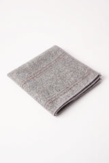 Fazzoletto da taschino da uomo in tweed argentato
