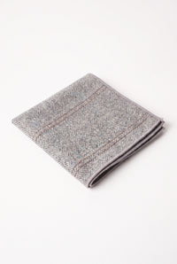 Fazzoletto da taschino da uomo in tweed argentato