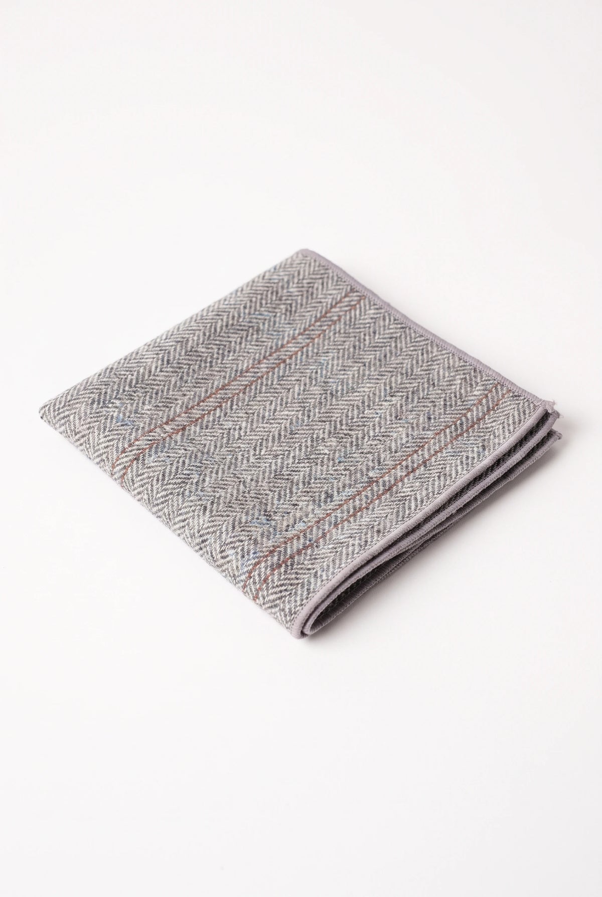 Fazzoletto da taschino da uomo in tweed argentato