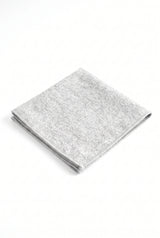 Fazzoletto da taschino da uomo in misto lana tweed argentato