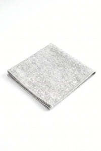 Fazzoletto da taschino da uomo in misto lana tweed argentato