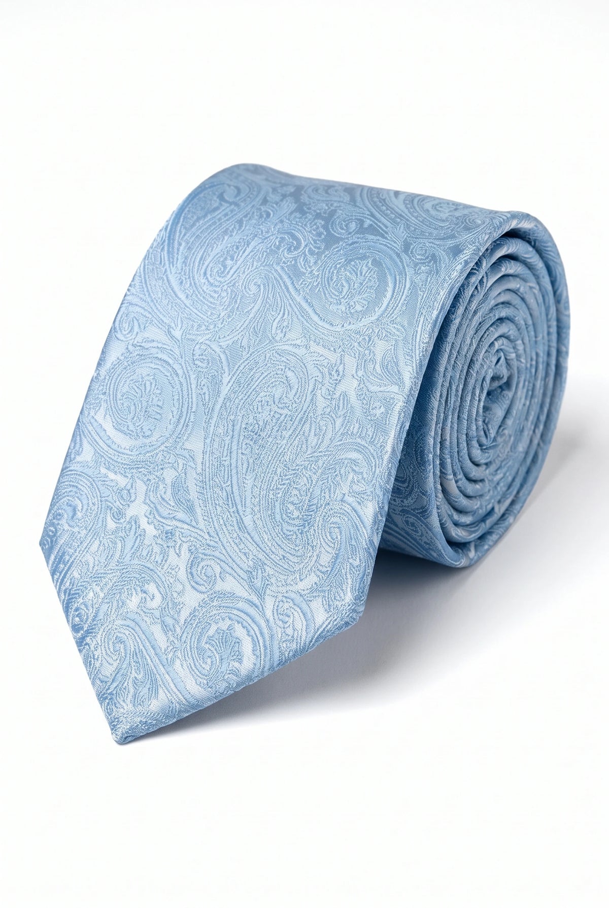 Set regalo con cravatta da uomo azzurra con motivo paisley