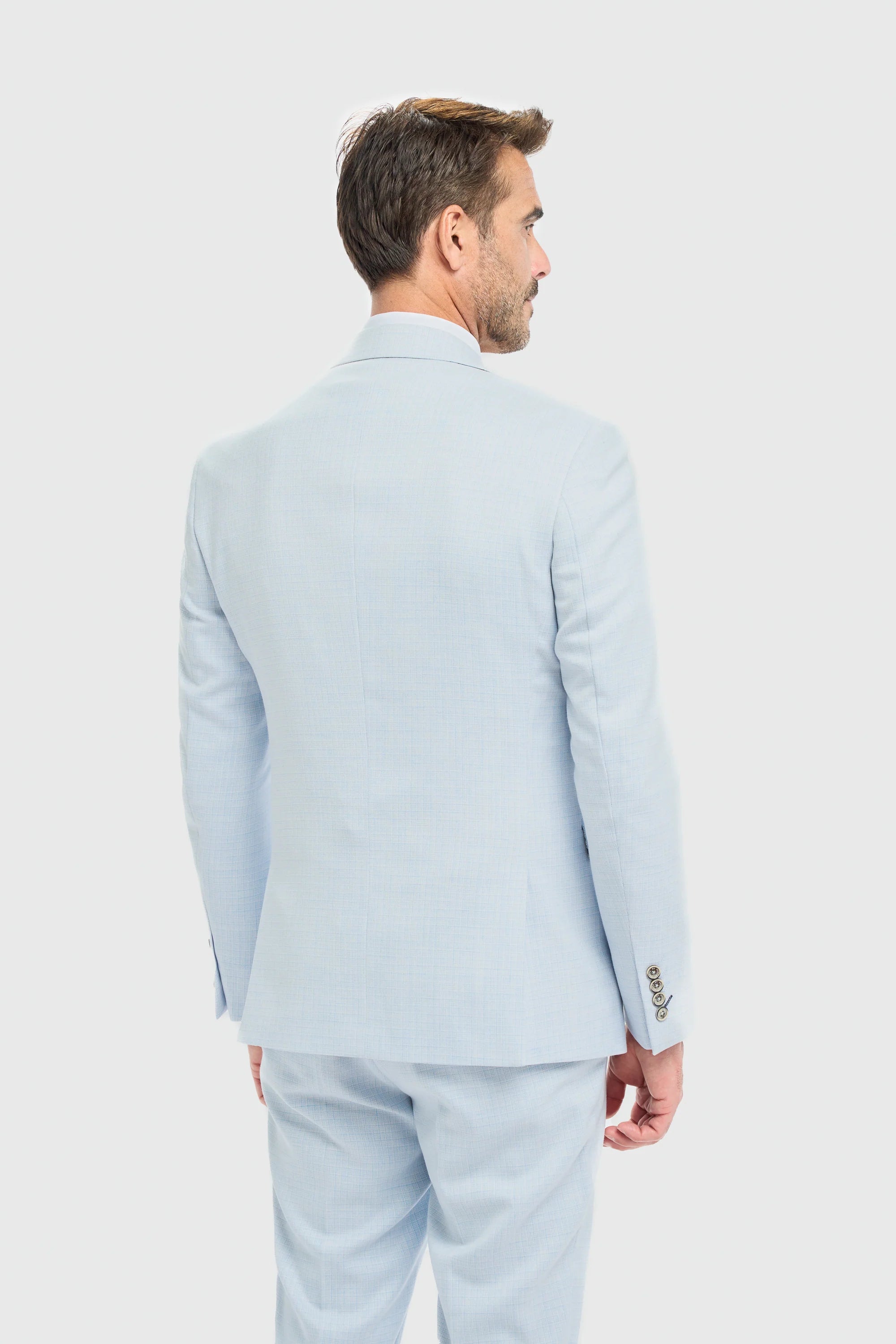 Blazer sartoriale azzurro cielo da uomo