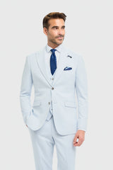 Blazer sartoriale azzurro cielo da uomo