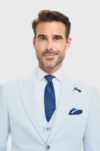 Blazer sartoriale azzurro cielo da uomo