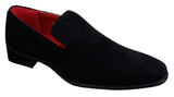 Mens Slip On Suede Driving Loafers Shoes Leather Smart Casual Red Blue Black