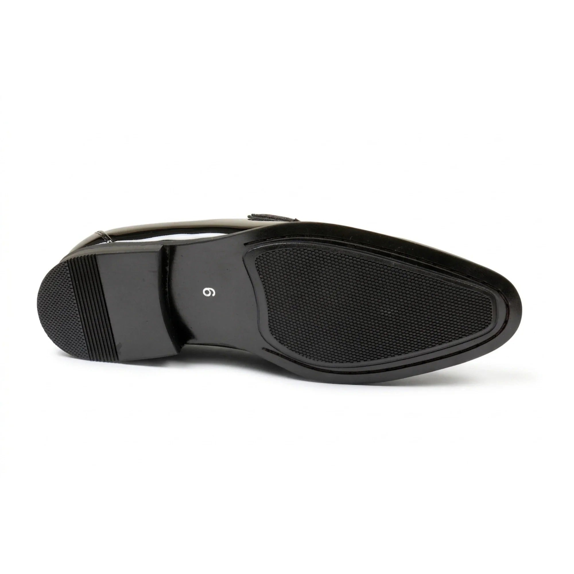 Mocassini da uomo slip-on in ecopelle con dettagli in velluto e vernice