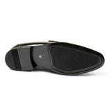 Mocassini da uomo slip-on in ecopelle con dettagli in velluto e vernice