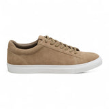 Sneakers casual da uomo in pelle scamosciata grigio pietra con lacci
