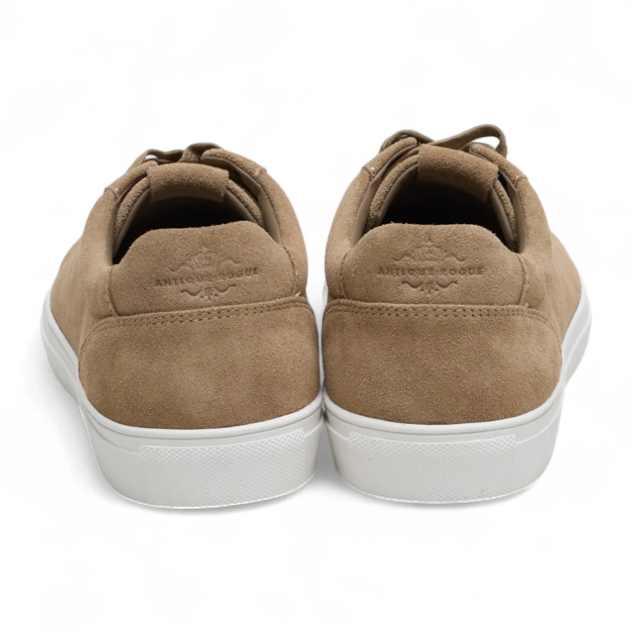 Sneakers casual da uomo in pelle scamosciata grigio pietra con lacci