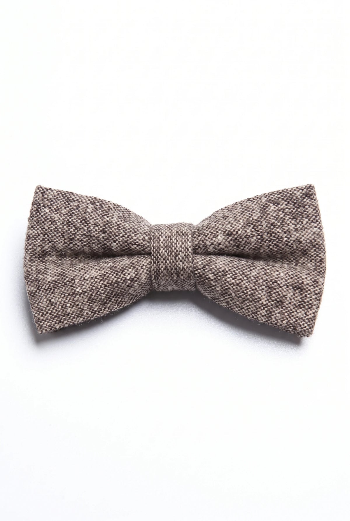 Papillon da uomo in tweed color tortora
