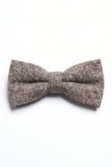 Papillon da uomo in tweed color tortora