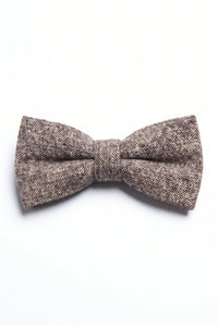 Papillon da uomo in tweed color tortora