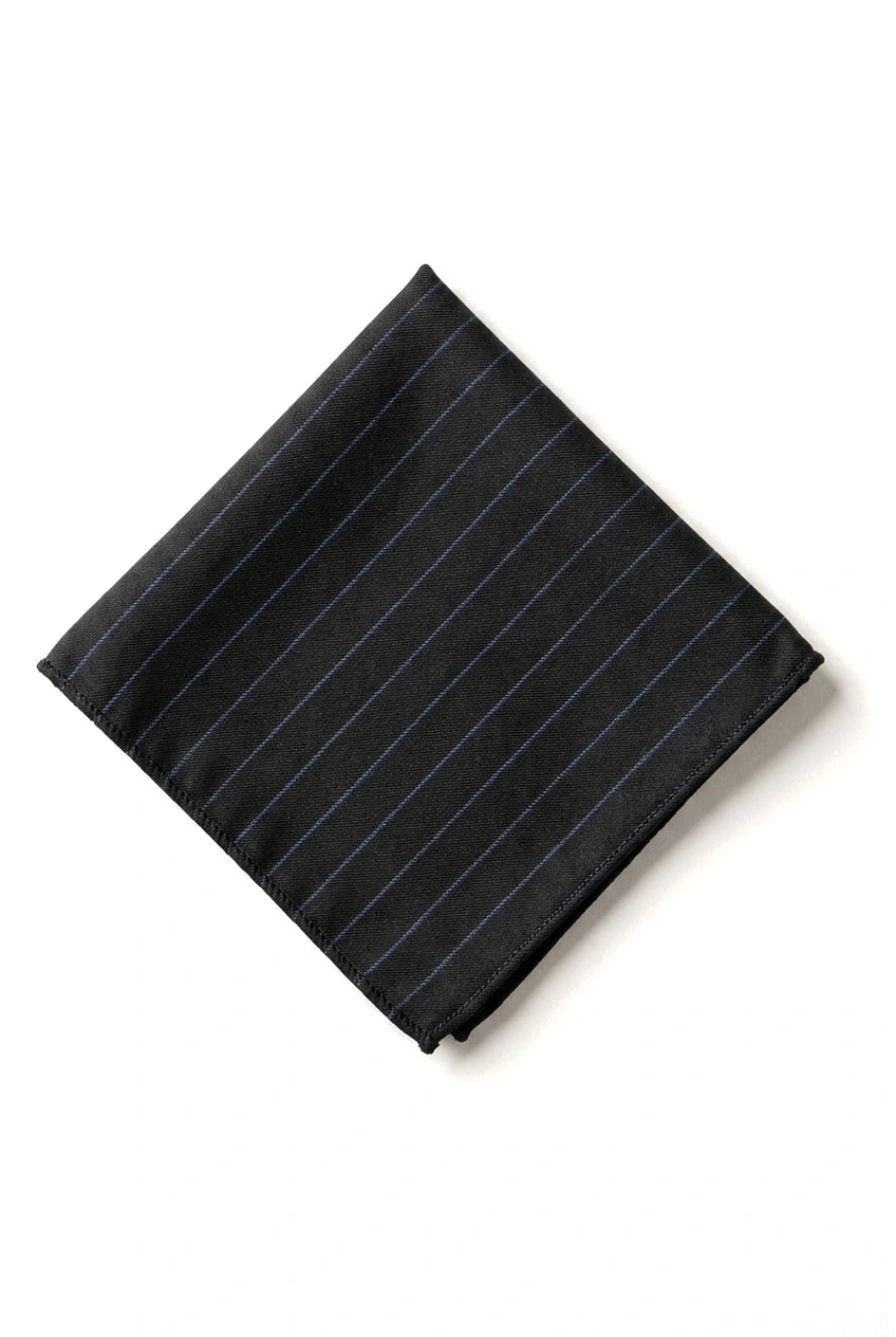 Set cravatta e fazzoletto da uomo - Strisce nere STZ42, taglia unica