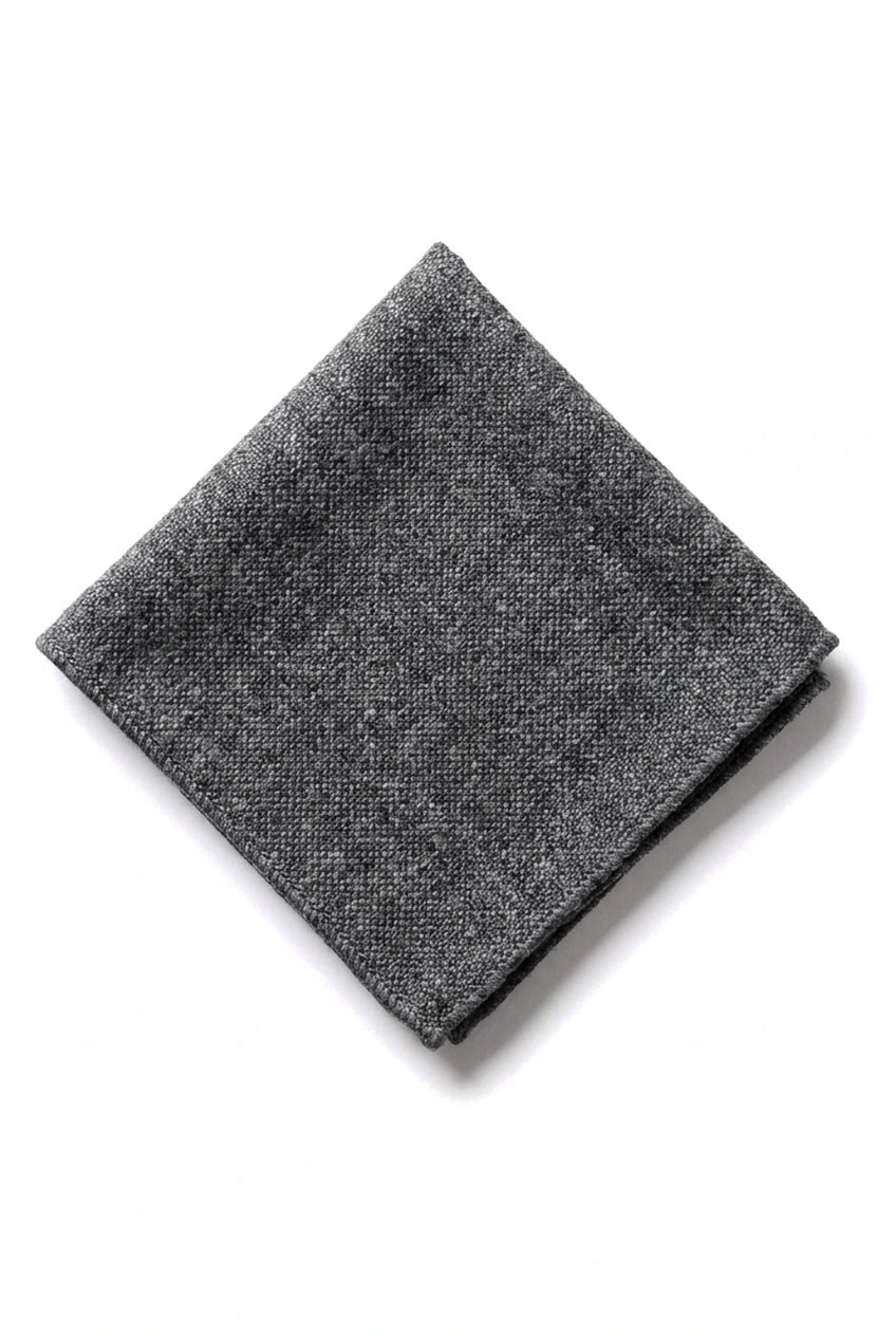 Set cravatta e fazzoletto da uomo - Tweed grigio STZ23, taglia unica