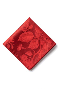 Cravatta da uomo con pochette e cravatta floreale formale - Rosso