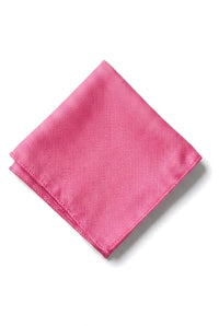 Cravatta da uomo con pochette e fazzoletto da taschino, set formale, tinta unita - Fucsia