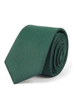 Cravatta da uomo con pochette e fazzoletto da taschino, set formale, tinta unita, verde