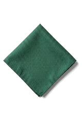 Cravatta da uomo con pochette e fazzoletto da taschino, set formale, tinta unita, verde