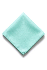 Cravatta da uomo con pochette e fazzoletto da taschino, set formale, tinta unita - Menta