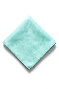 Cravatta da uomo con pochette e fazzoletto da taschino, set formale, tinta unita - Menta