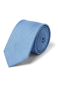 Cravatta da uomo con taschino quadrato, set formale, cravatta solida - azzurro cielo